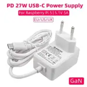 Power Supply PD 27W USB Type C GaN Charger Plug Power Adapter For Raspberry Pi