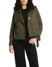 [Marcs] Jones Short Trench Jacket in Borneo Green