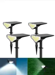ZALAP SOLAR SPOT LIGHTS 4 PACK WATERPROOF REMOTE CONTROL Cool White