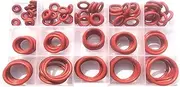 Red Silicone O Rings 250-100Pcs O-Rings Red Silicone VMQ Seal Sealing O-Rings Silicon Washer Rubber O-Ring Assortment Kit Set(Red 3.1mm (1set))