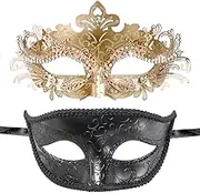 Couple Masquerade Mask Venetian Halloween Costume Mask Mardi Gras Mask