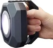 Estale LED Light, Floodlight, Work Light, Flashlight, High Brightness, COB, USB Charging, Solar Charging, Multi-Angle Work Light, 3 Lighting Modes, IPX3 Waterproof, Magnet, Stand, Black