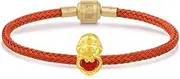 [CHOW SANG SANG] 999 24K Solid Gold Zodiac Snake Lucky Red Ruyi Charm Bracelet for Women 17cm 95499C