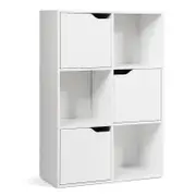 Costway 6-Cube Storage Cabinet Display Shelf Bookcase Toy Organiser White