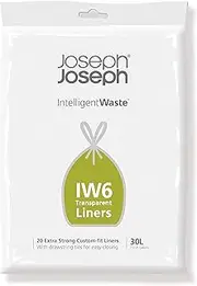 Joseph Joseph IW6 30L Custom-fit Bin Liners (20 Pack) - Transparent