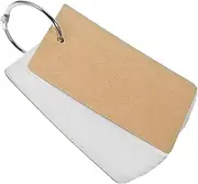 CAXUSD 1 Set Blank Memory Card Cards Cardstock Index Cards Blank Cards Notecards with Ring Flashcards with Rings Blank Note Cards Writing Cards Memory Cards Kraft