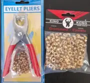 Shoe Eyelet Hole Puncher Plier And 300pcs Eyelets Eye Let Craft Tool Set #523154