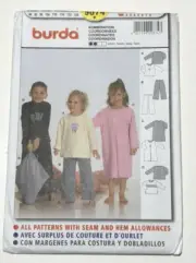 Burda Sewing Pattern 9874 Toddler Child Top Pants Dress Pajamas Sz 18M - 8 Uncut