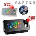 Up LED Display Timer Alarm Clock Digital Projection Alarm Clock Calendar Time