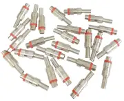 (15) Audio Video Cable RCA Phono Jack Metal Handle Terminal Connectors Adapters