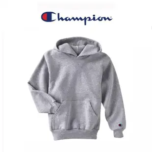 【Champion】冠軍電繡標刷毛連帽上衣 HOODIE保暖素色帽T(保暖刷毛 情侶 男女可穿 運動)