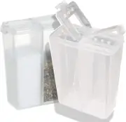 Set 2 Mini 2 in 1 Salt and Pepper Shaker W Dual Sided Lid Travel Size Shakers