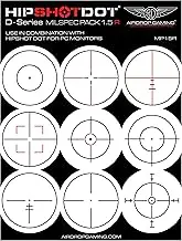 HipShotDot D-Series Milspec Pack - Reusable Transparent Aim Sight Assist TV Decals - Gaming Television or Monitor Decal for FPS Video Games Compatible with PC, Xbox & Playstation (1.5 Red)