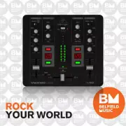 Behringer PRO MIXER VMX100USB DJ MIxer 2-Channel w/ Audio Interface, BPM Counter