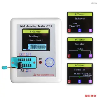 KKmoon 彩屏版晶體管測試儀 TC1 NPN / PNP 晶體管場效應管 電阻 晶體管 可控矽電池 自動