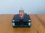 IN-8-2 Single Digit NIXIE Clock Black Acrylic enclosure RGB Backlight With Tube