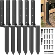 AKINGKONG Thicker Steel Fence Post Repair Kit, Anchors Ground Spikes, Support...