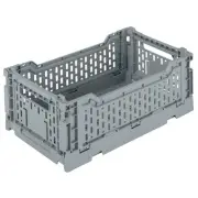 4LT Collapsible Storage Crate | Small | Foldable | Stackable | Plastic Bin | ...