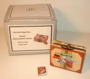 PHB Porcelain Hinged Box SUITCASE WITH GUIDE BOOK Travel Atlas Trinket *NIB*