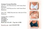 Jeunique 30EE Black Lace Soft Cup Bra Style J32 NIB