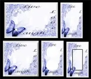 LIVE LAUGH LOVE BLUE BUTTERFLY FLORAL LIGHT SWITCH COVER PLATE HOME DECOR
