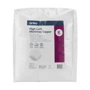 High Loft Mattress Topper - King Bed, White