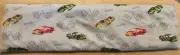 Hot or cold cherry pit pad - race cars, checkered flags on gray - knit fabric