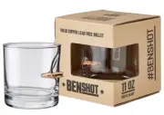 Original BenShot Rocks Bulletproof Glass w/ Real Bullet Groomsmen Military Gift