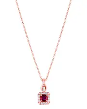 Le Vian 14K Strawberry Gold 0.36 ct. tw. Diamond & Ruby Pendant Necklace