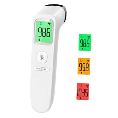 No-Touch Thermometer for Adults and Kids, Fast Accurate Digital LCD-White