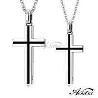 在飛比找Yahoo奇摩購物中心優惠-AchiCat 情侶項鍊 925純銀項鍊 約定的愛 十字架對