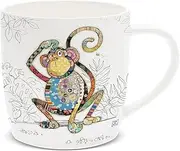 Lesser & Pavey British Designed Barrel Coffee Mug | Ceramic Coffee Mugs for Home or Work | Large Mugs for Hot Drinks | Monty Monkey Tea and Coffee Cups - Bug Art