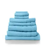 Royal Comfort Eden 8 Piece Towel Pack in Aqua