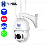4G SIM Card Security Camera 24/7 Recording PTZ 20X Zoom 2K Constraction Site
