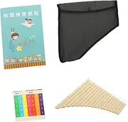 TOGEVAL 18 Pan Flute School Musical Instrument for Learning Comfortable Design Smooth Breath