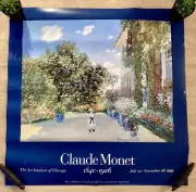 VTG Claude Monet Art Exhibition Poster ART INSTITUTE CHICAGO 1995 - New in Wrap!