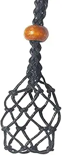 [Jowxsx] Crystal Cage Necklaces Holder Stone Cage for Crystals Necklace Stone Necklace Cord Adjustable Quartz Raw Stone Cord