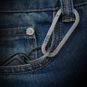 Titanium-Alloy Carabiner D-Ring Key Chain Clip Snap Hook Camping Keychain Newest