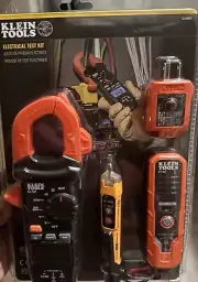 Klein Tools CL120VP Voltage Test Kit Clamp Meter & Three Testers SAME DAY SHIP!