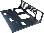 Computer Case Computer Open Motherboard Rack Black Sturdy Support Two SSDs and Two HDD Steel Professional Open Air PC Case