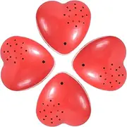 4 PCS Heart Shaped Voice Recorder,Voice Recording Button,20 Seconds Heart Sound Recorder,Mini Voice Recorder,Recordable Buttons for Kids Plush Toy,Voice Box for Speaking,Valentine's Day