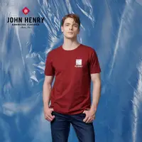 在飛比找momo購物網優惠-【JOHN HENRY】美國棉行星LOGO短袖T恤-酒紅