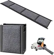 Dog Ramp for Cars, Extra Long 170cm Folding Dog Car Ramp for Large Dogs, with Pet Blanket, Anti-Slip Surface, Long Dog Steps for Large Dogs Up to 115kg Get Into a Car, SUV & Truck
