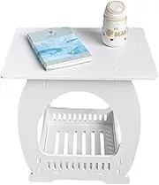 ycezw Combat Table, High Additional Table with Storage Shelf, Elegant Bedside Table for Decorating the Bedroom, Bedroom