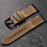40mm-49mm Handmade Cowhide Leather Watchband Strap For Apple Watch 8 Ultra 7SE