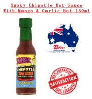New Byron Bay Chilli Co. Smoky Chipotle Hot Sauce With Mango & Garlic Hot 150ml