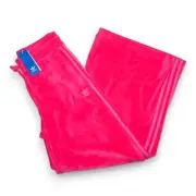 Adidas Originals Womens Size XL Jeremy Scott Velour Wide Leg Pants Solar Pink