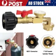 QCC1 Propane Refill Elbow Adapter w/ Gauge 20LBS to 1LB Bottle Tank Converter AU