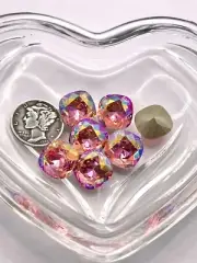 Just Peachy F (12mm) Swarovski 4470 Cushion Cut Stone