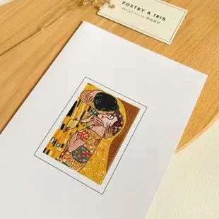 【Poetry ＆ Iris】名畫刺繡萬用卡 克林姆 － 吻【金石堂】